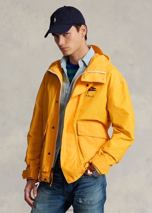 veste à capuche enduite 46T60T1280 Hommes Ralph Lauren jaune plus lisse