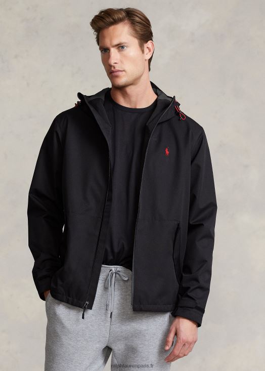 veste à capuche imperméable 46T60T1162 Hommes Ralph Lauren noir