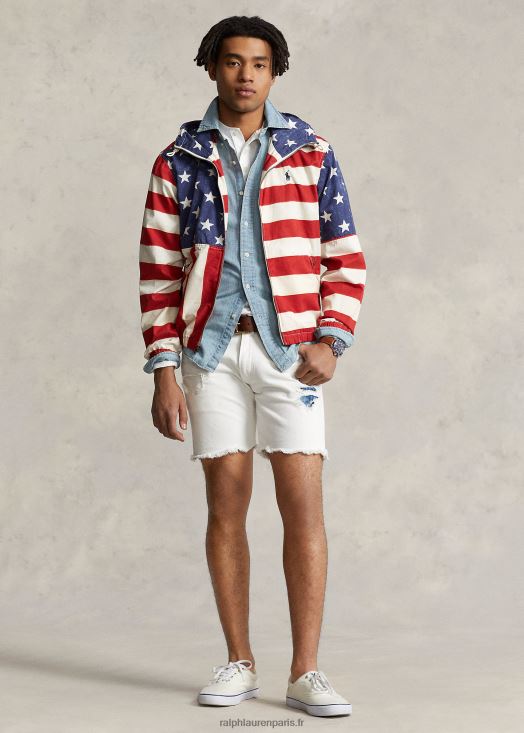 veste à capuche à imprimé drapeau 46T60T1228 Hommes Ralph Lauren étoilé