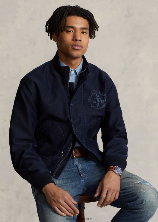 veste à pont graphique 46T60T1264 Hommes Ralph Lauren aviateur marine