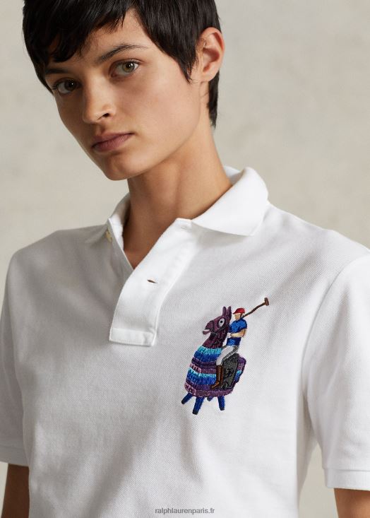 polo ralph lauren x fortnite polo 46T60T1221 unisexeblanc