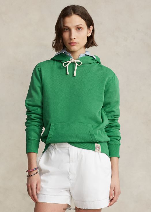 sweat à capuche polaire 46T60T3408 unisexe Ralph Lauren vert optique