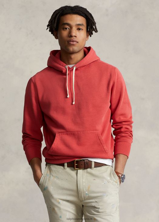 sweat à capuche polaire 46T60T3409 unisexe Ralph Lauren poteau rouge