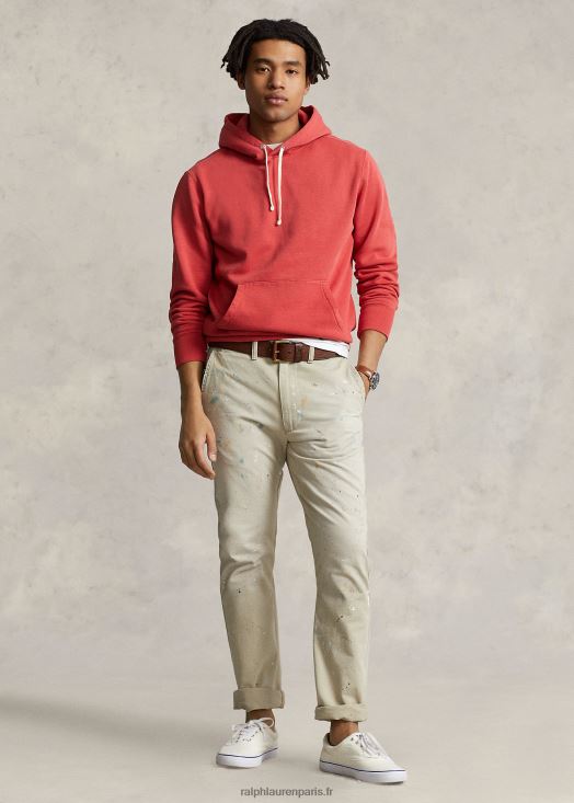 sweat à capuche polaire 46T60T3409 unisexe Ralph Lauren poteau rouge